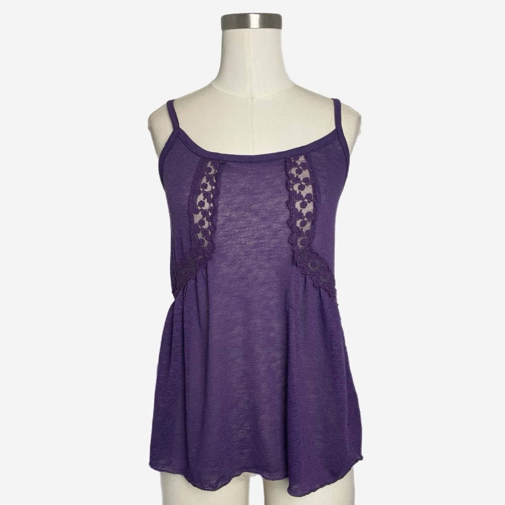 Vintage 90s Deadstock NWT Delias purple cami lace dark fairy whimsigoth XS/S